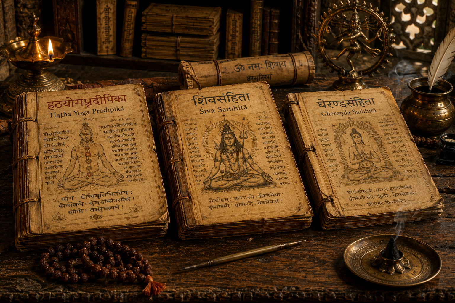 Les trois grands manuscrits du Hatha Yoga